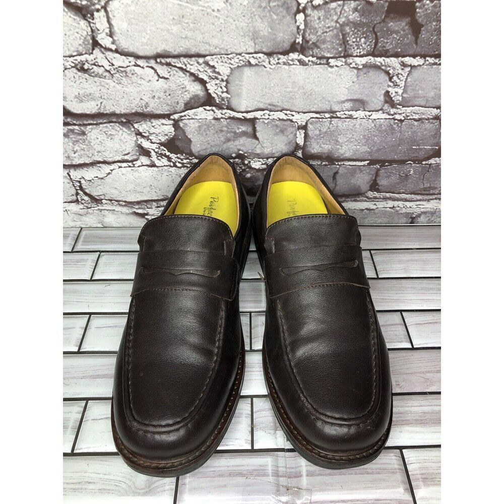 Gravity Defyer Ludvig Brown Leather Slip On Loafers Shoes Men’s Sz 8m Us/41eu View 4